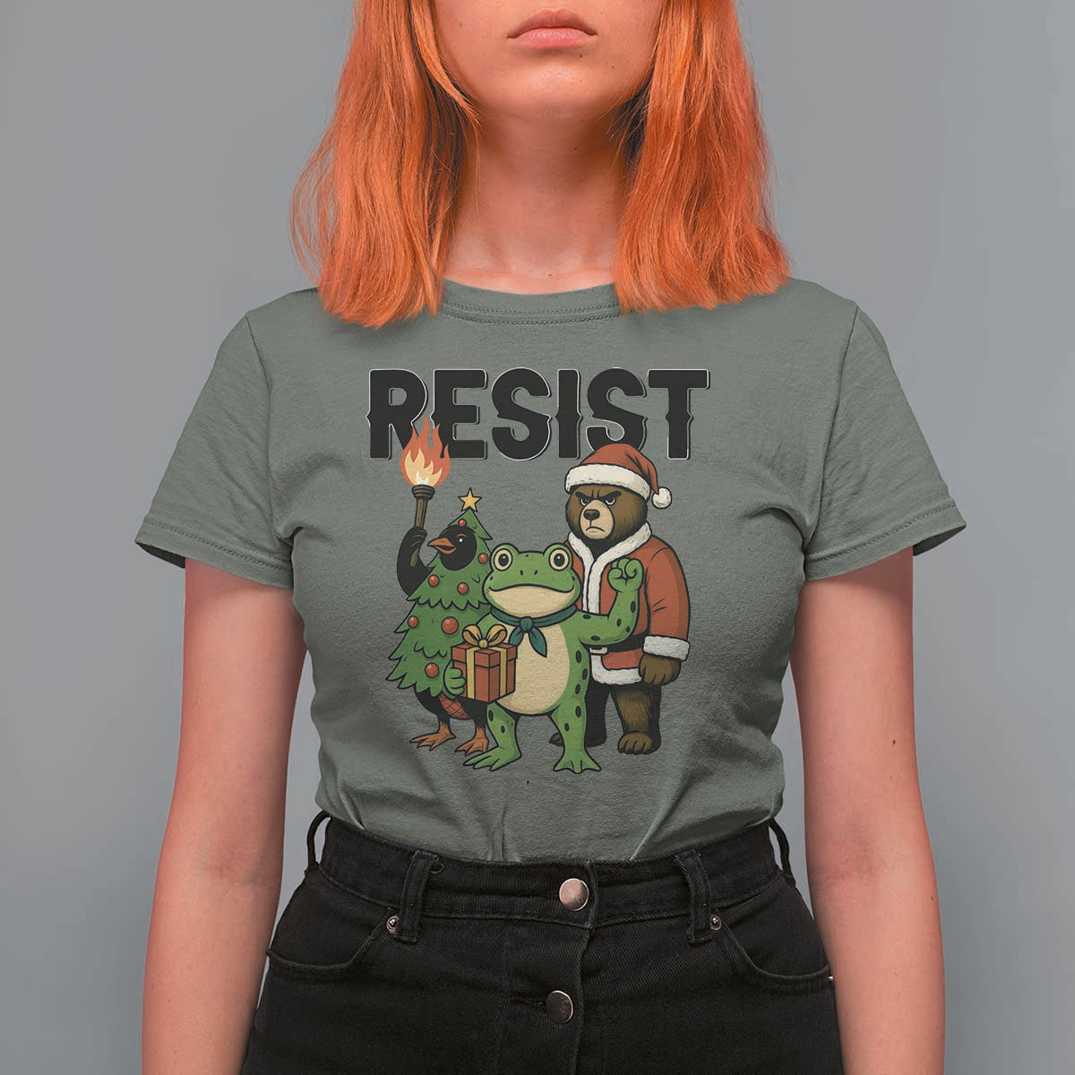 Portland Frog Protest Frogs Together Strong T Shirt For Women Funny Holiday Gift - Wonder Print Shop
