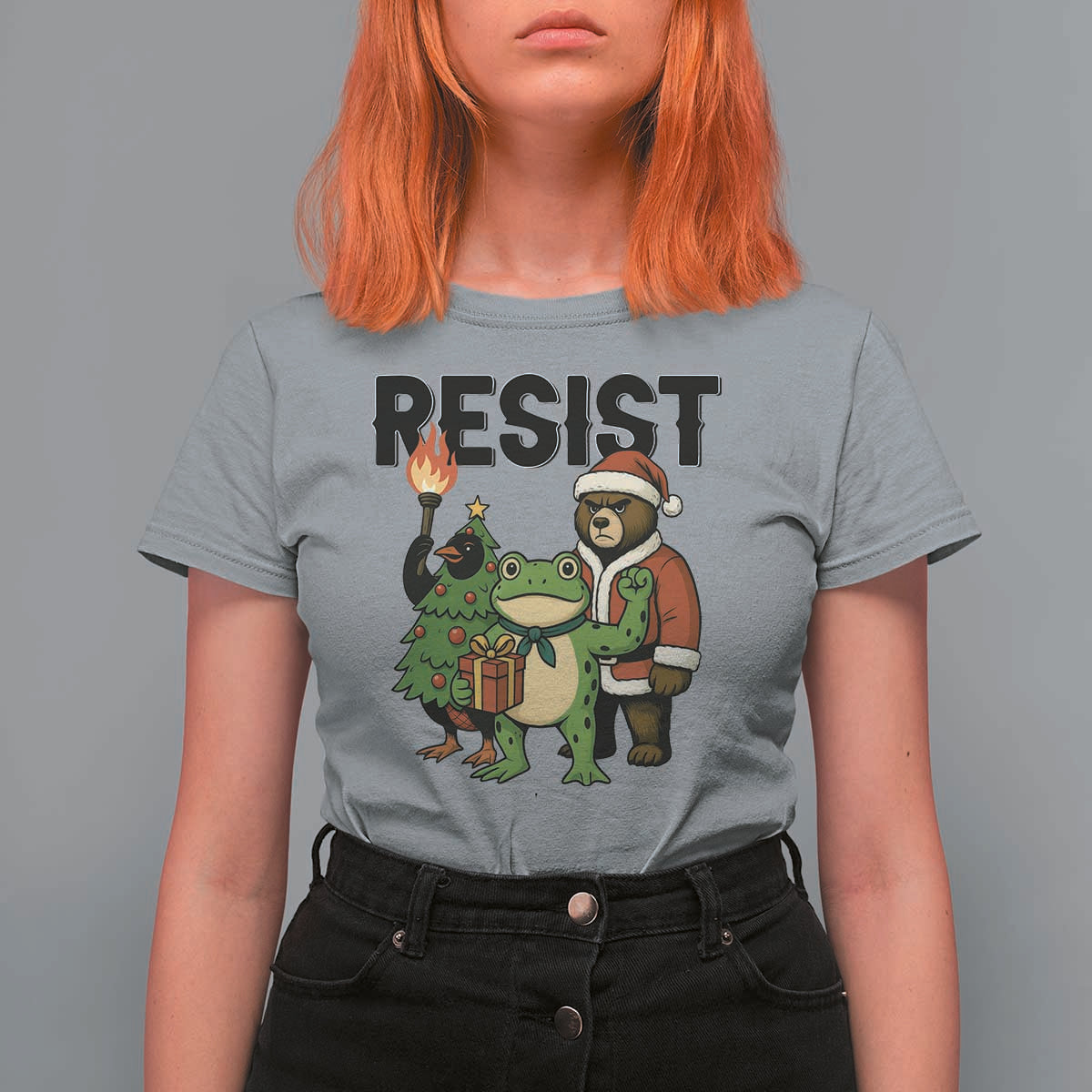 Portland Frog Protest Frogs Together Strong T Shirt For Women Funny Holiday Gift - Wonder Print Shop