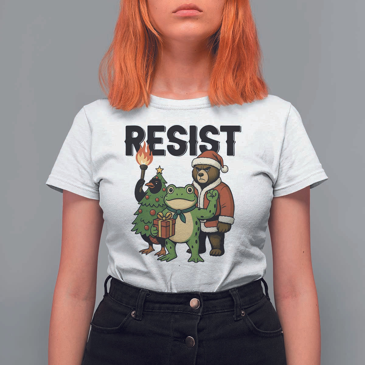 Portland Frog Protest Frogs Together Strong T Shirt For Women Funny Holiday Gift - Wonder Print Shop