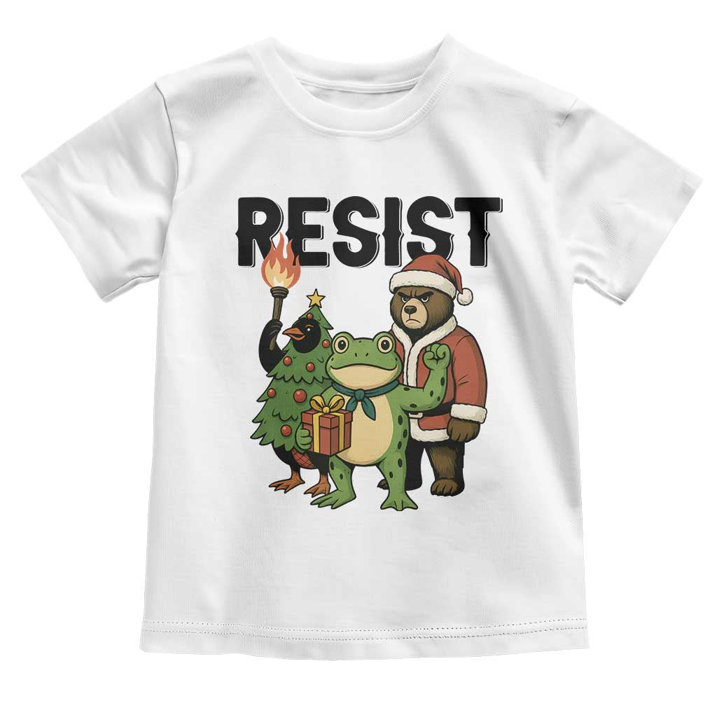 Portland Frog Protest Frogs Together Strong Toddler T Shirt Funny Holiday Gift - Wonder Print Shop