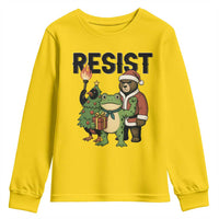 Portland Frog Protest Frogs Together Strong Youth Sweatshirt Funny Holiday Gift - Wonder Print Shop