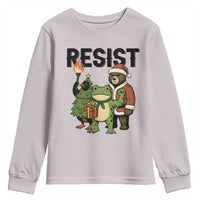 Portland Frog Protest Frogs Together Strong Youth Sweatshirt Funny Holiday Gift - Wonder Print Shop