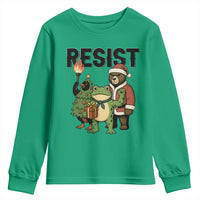 Portland Frog Protest Frogs Together Strong Youth Sweatshirt Funny Holiday Gift - Wonder Print Shop