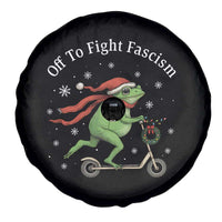 Portland Frog Protest Off To Fight Fascism Spare Tire Cover Funny Christmas Gift - Wonder Print Shop