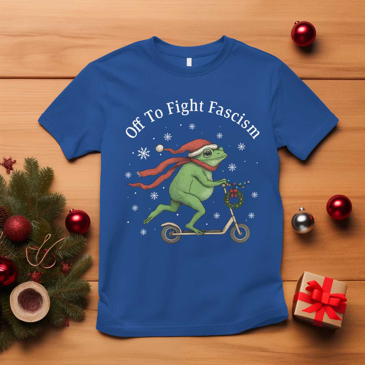 Portland Frog Protest Off To Fight Fascism T Shirt Funny Christmas Gift - Wonder Print Shop