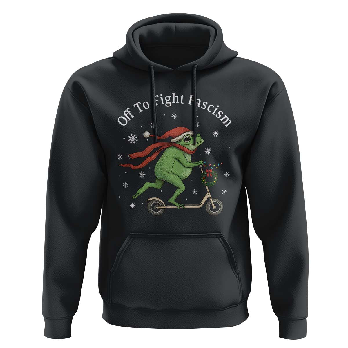 Portland Frog Protest Off To Fight Fascism Hoodie Funny Christmas Gift - Wonder Print Shop