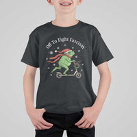 Portland Frog Protest Off To Fight Fascism T Shirt For Kid Funny Christmas Gift - Wonder Print Shop