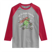 Portland Frog Protest Off To Fight Fascism Raglan Shirt Funny Christmas Gift - Wonder Print Shop