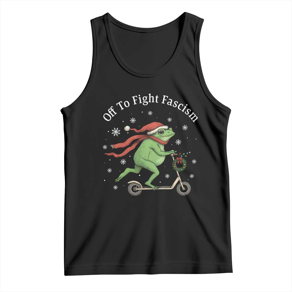 Portland Frog Protest Off To Fight Fascism Tank Top Funny Christmas Gift - Wonder Print Shop