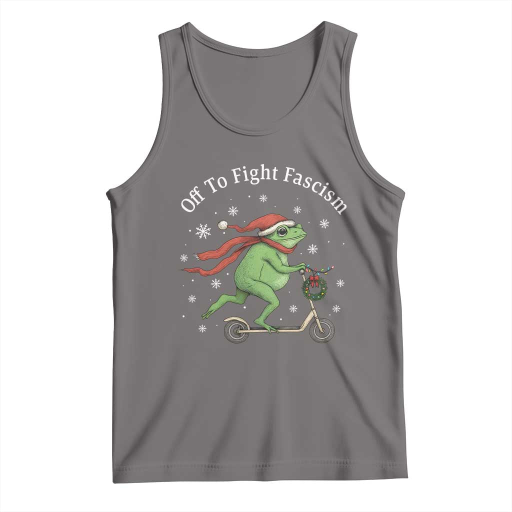 Portland Frog Protest Off To Fight Fascism Tank Top Funny Christmas Gift - Wonder Print Shop