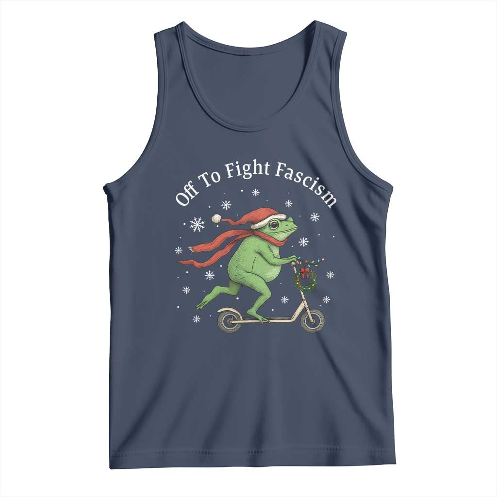 Portland Frog Protest Off To Fight Fascism Tank Top Funny Christmas Gift - Wonder Print Shop