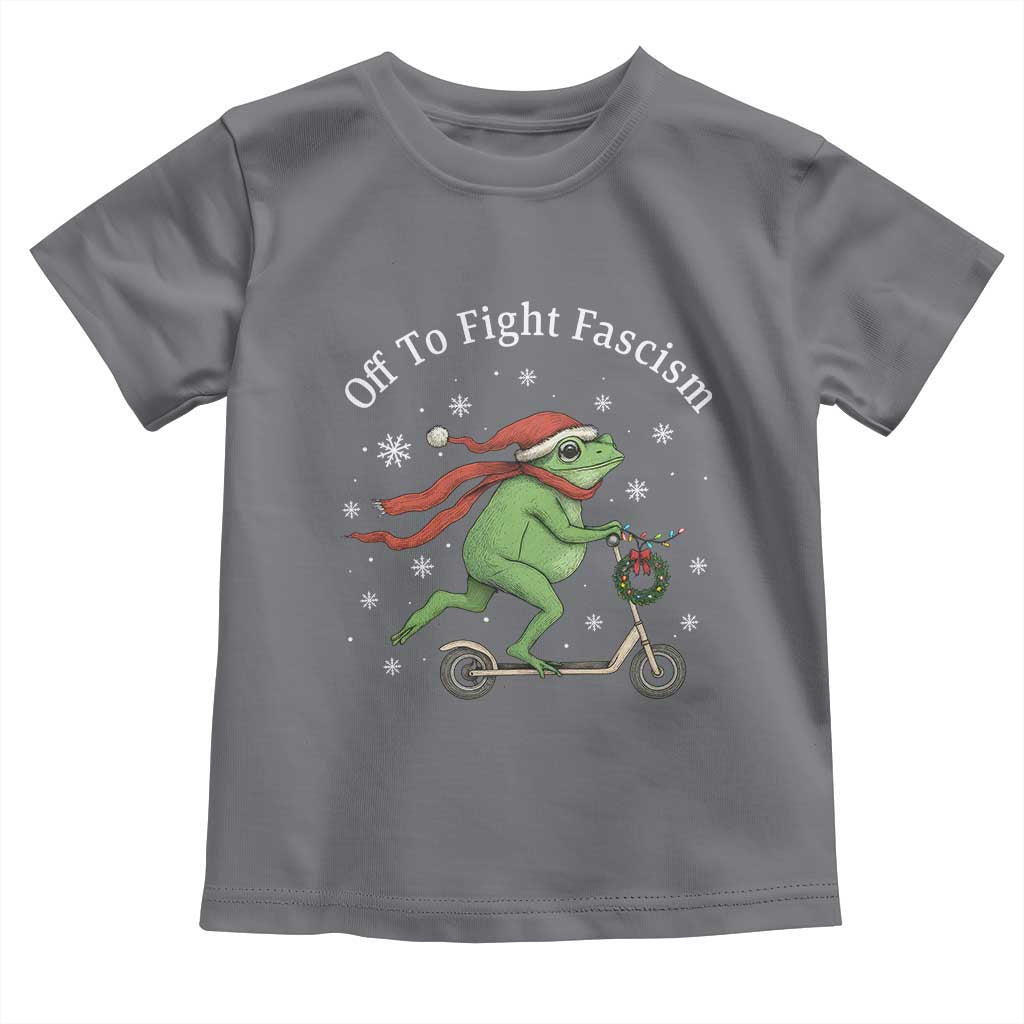Portland Frog Protest Off To Fight Fascism Toddler T Shirt Funny Christmas Gift - Wonder Print Shop