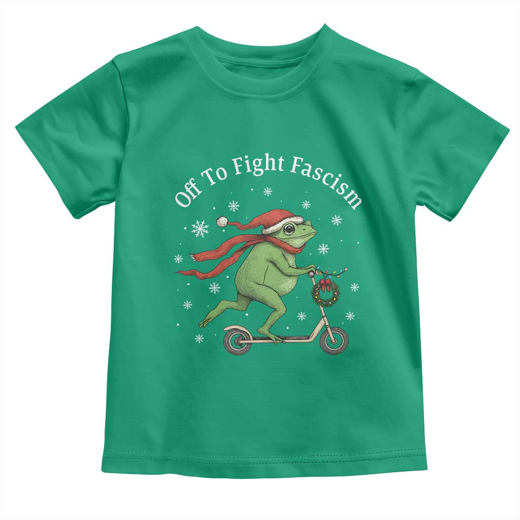Portland Frog Protest Off To Fight Fascism Toddler T Shirt Funny Christmas Gift - Wonder Print Shop