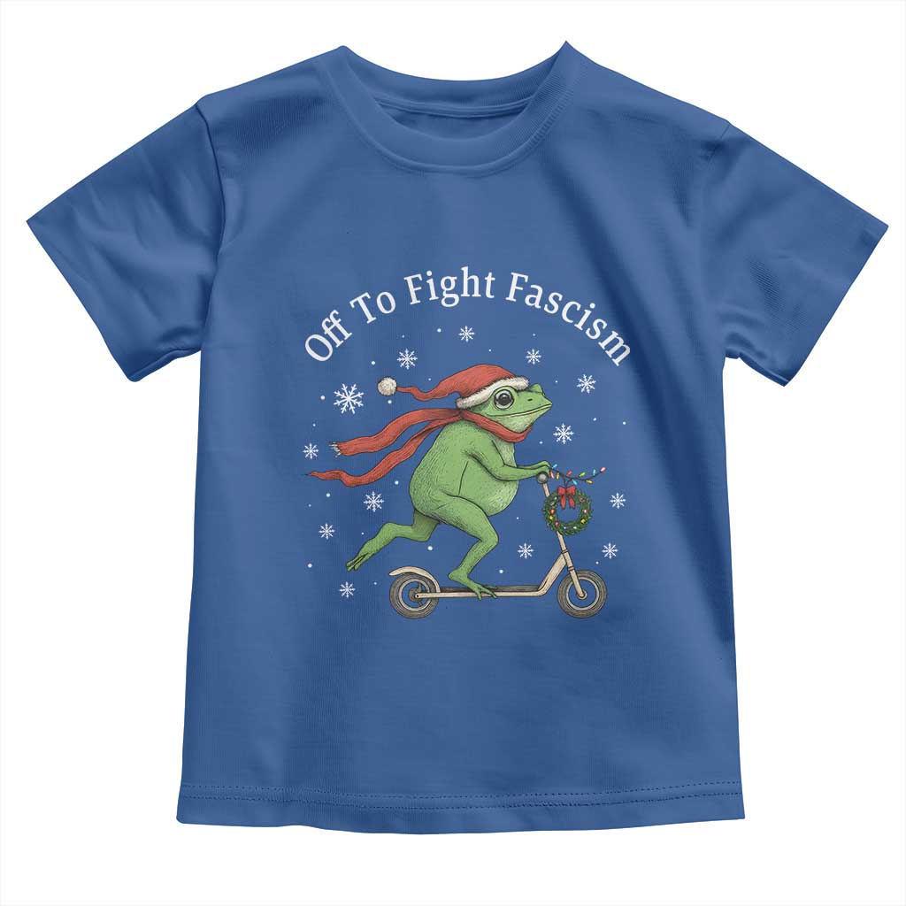 Portland Frog Protest Off To Fight Fascism Toddler T Shirt Funny Christmas Gift - Wonder Print Shop