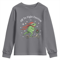 Portland Frog Protest Off To Fight Fascism Youth Sweatshirt Funny Christmas Gift - Wonder Print Shop
