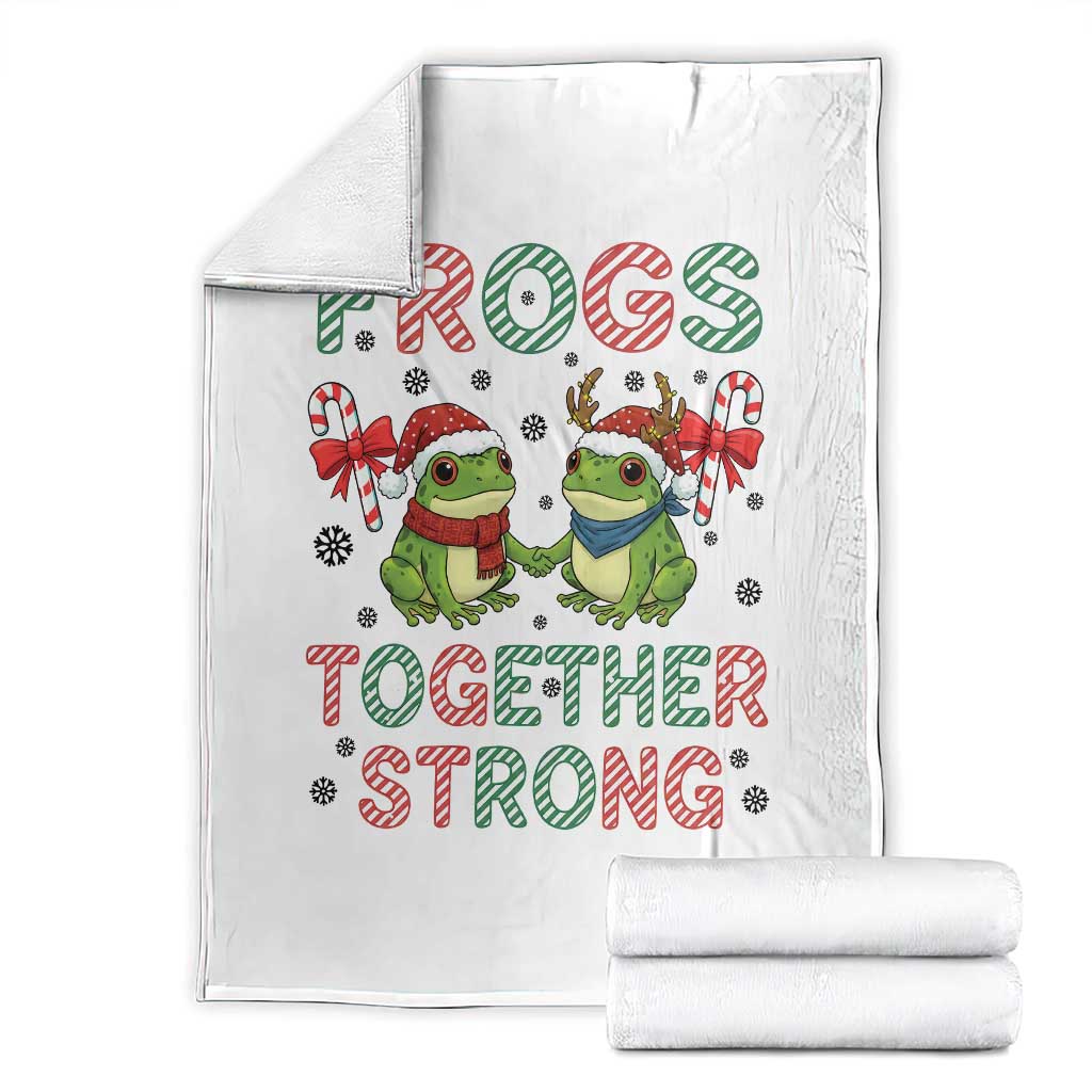 Frogs Together Strong Throw Blanket Funny Portland Christmas Resist Gift - Wonder Print Shop