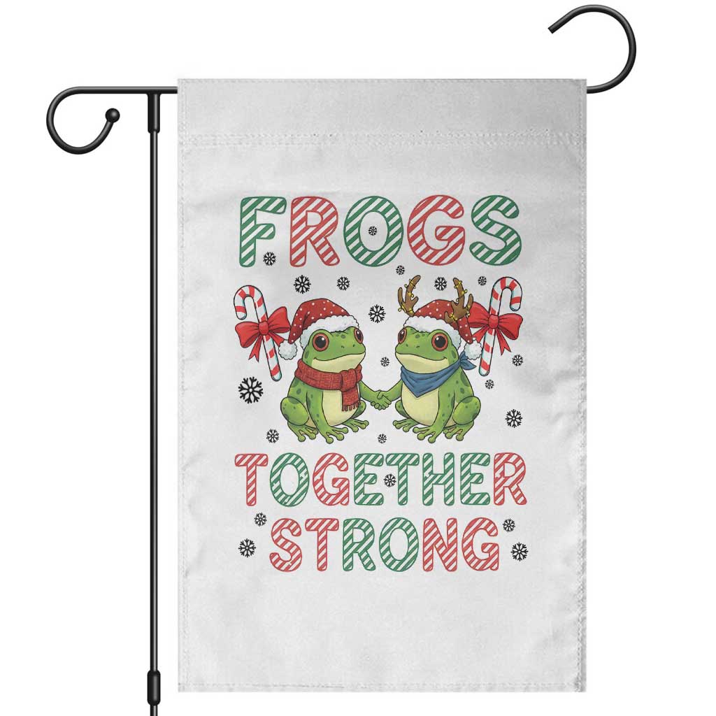 Frogs Together Strong Garden Flag Funny Portland Christmas Resist Gift - Wonder Print Shop