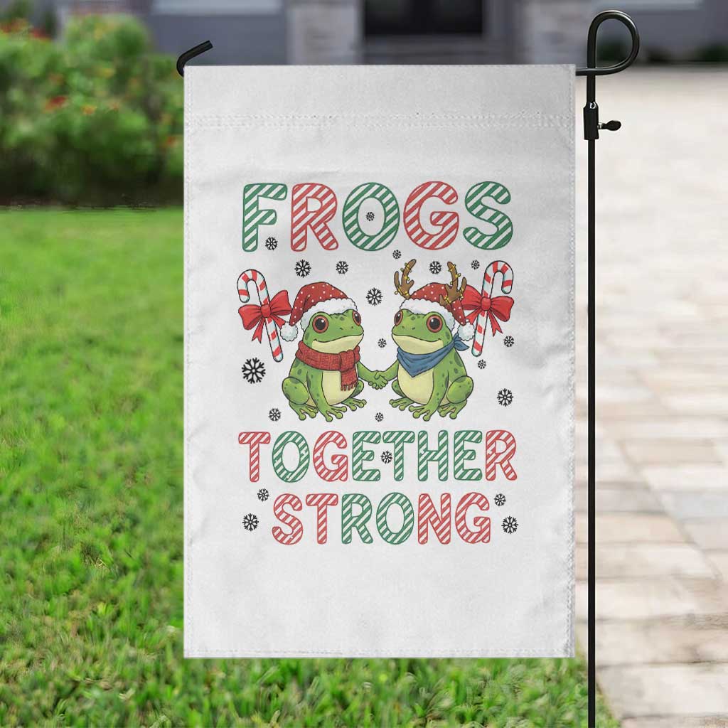 Frogs Together Strong Garden Flag Funny Portland Christmas Resist Gift - Wonder Print Shop
