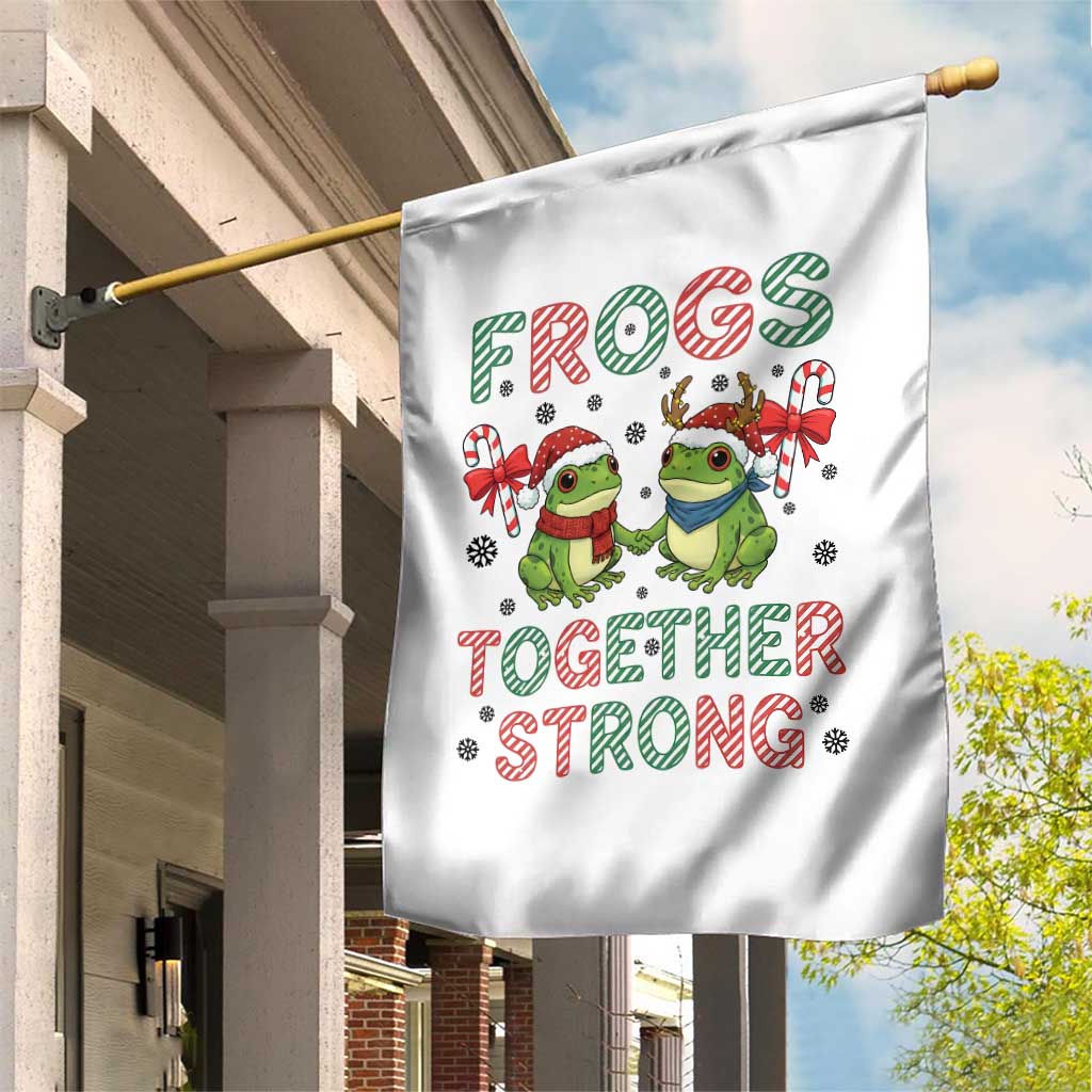 Frogs Together Strong Garden Flag Funny Portland Christmas Resist Gift - Wonder Print Shop