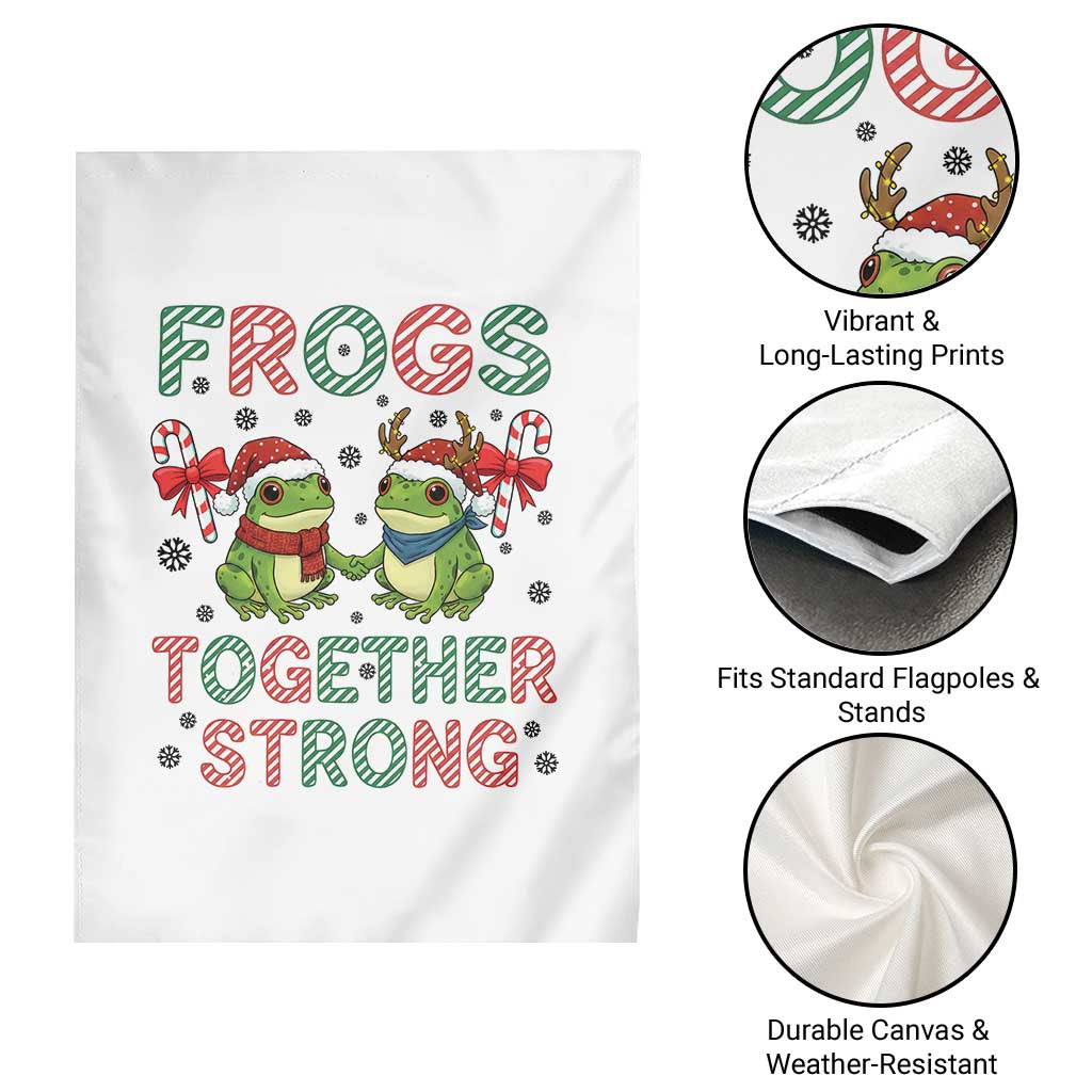 Frogs Together Strong Garden Flag Funny Portland Christmas Resist Gift - Wonder Print Shop