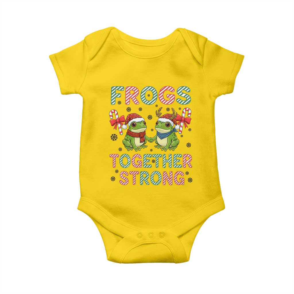 Frogs Together Strong Baby Onesie Funny Portland Christmas Resist Gift - Wonder Print Shop