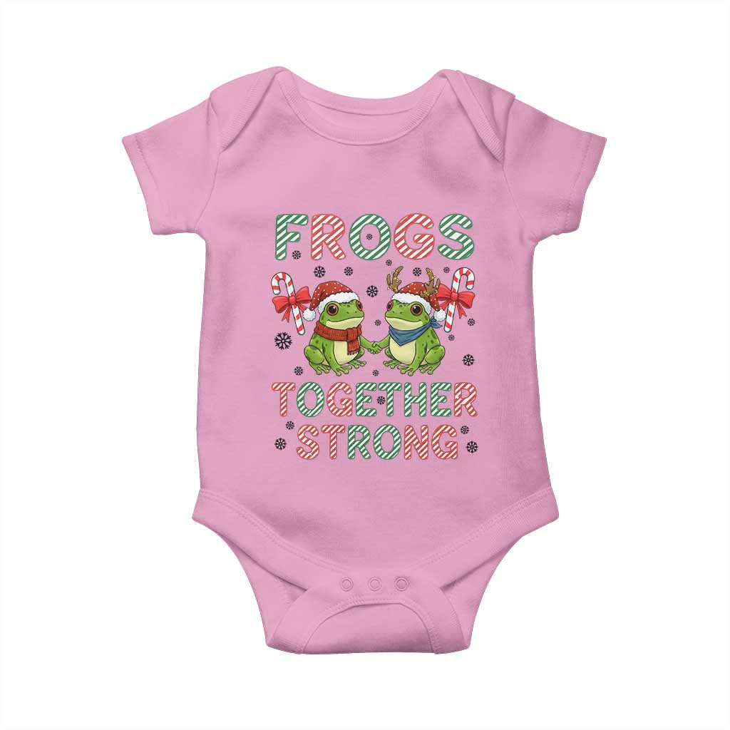 Frogs Together Strong Baby Onesie Funny Portland Christmas Resist Gift - Wonder Print Shop