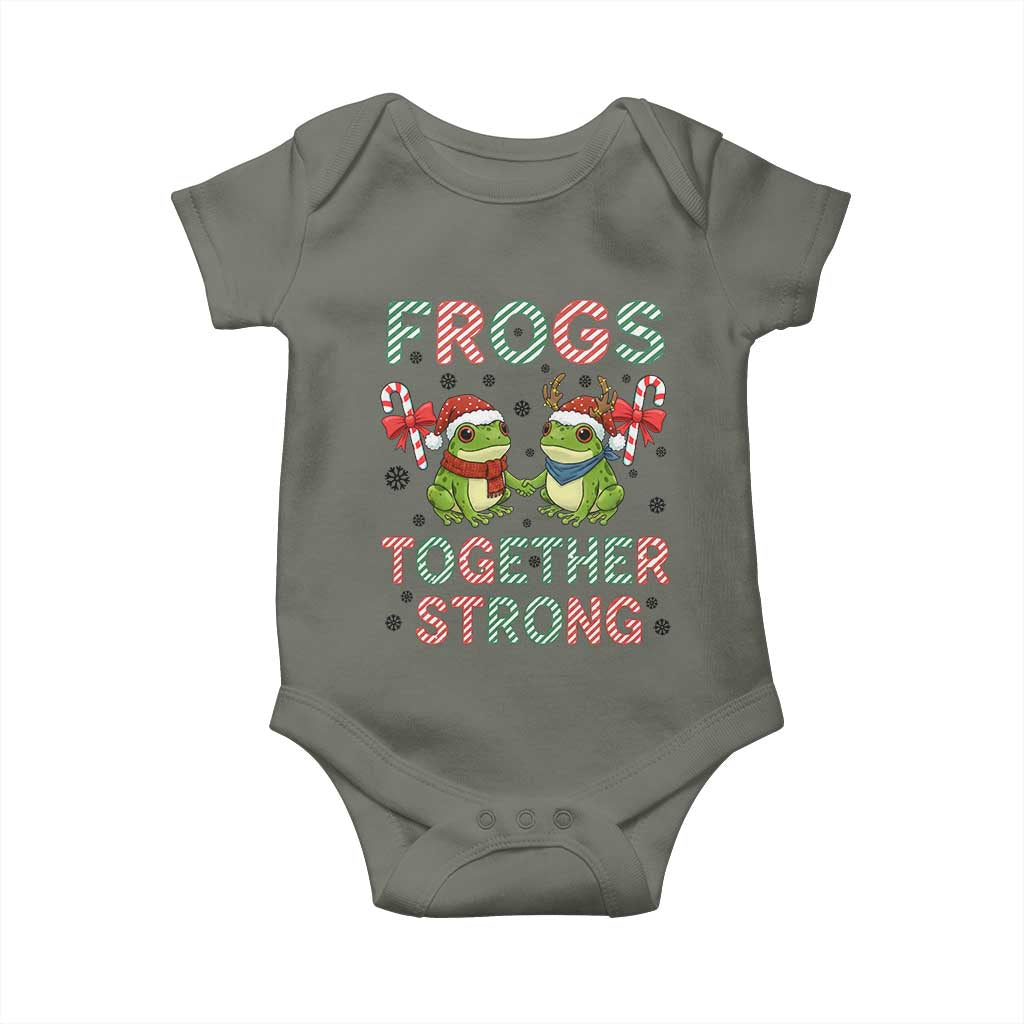 Frogs Together Strong Baby Onesie Funny Portland Christmas Resist Gift - Wonder Print Shop