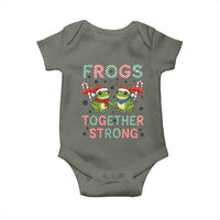 Frogs Together Strong Baby Onesie Funny Portland Christmas Resist Gift - Wonder Print Shop