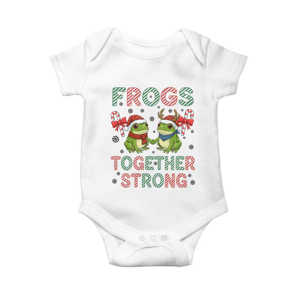 Frogs Together Strong Baby Onesie Funny Portland Christmas Resist Gift - Wonder Print Shop