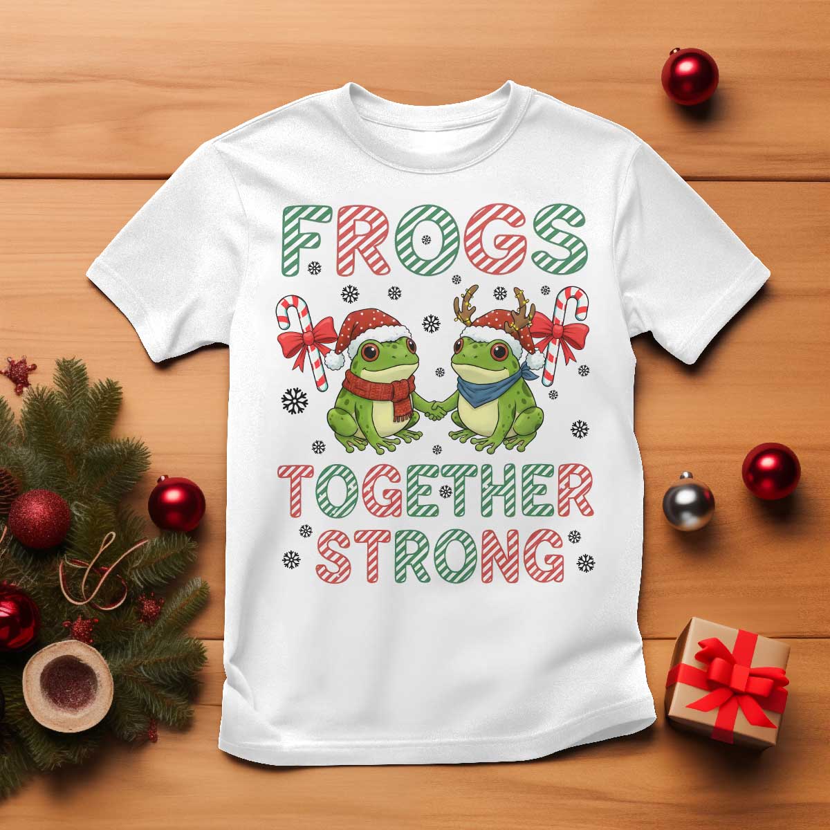Frogs Together Strong T Shirt Funny Portland Christmas Resist Gift - Wonder Print Shop