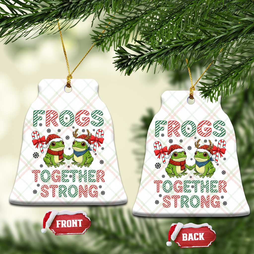 Frogs Together Strong Ceramic Ornament Funny Portland Xmas Resist Gift - Wonder Print Shop