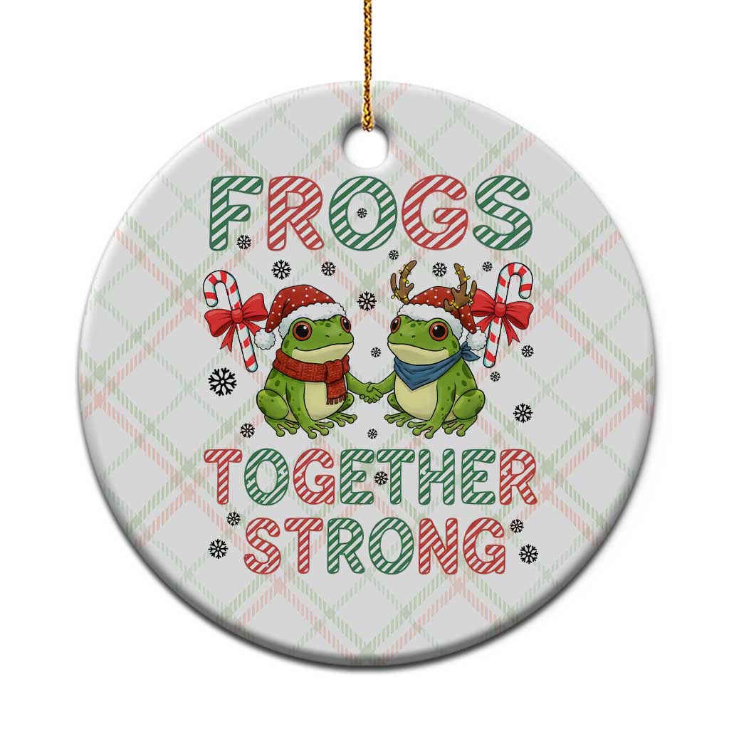 Frogs Together Strong Ceramic Ornament Funny Portland Xmas Resist Gift - Wonder Print Shop