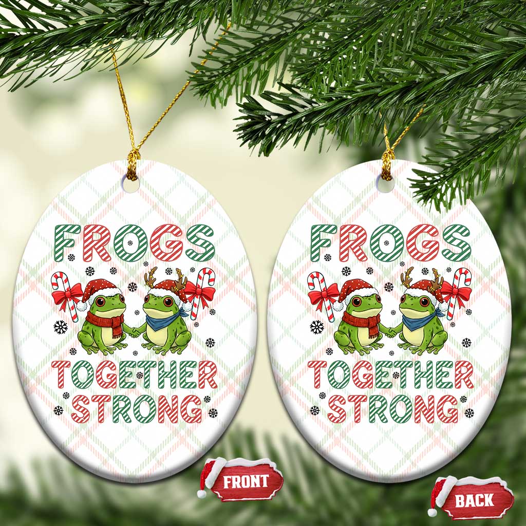 Frogs Together Strong Ceramic Ornament Funny Portland Xmas Resist Gift - Wonder Print Shop