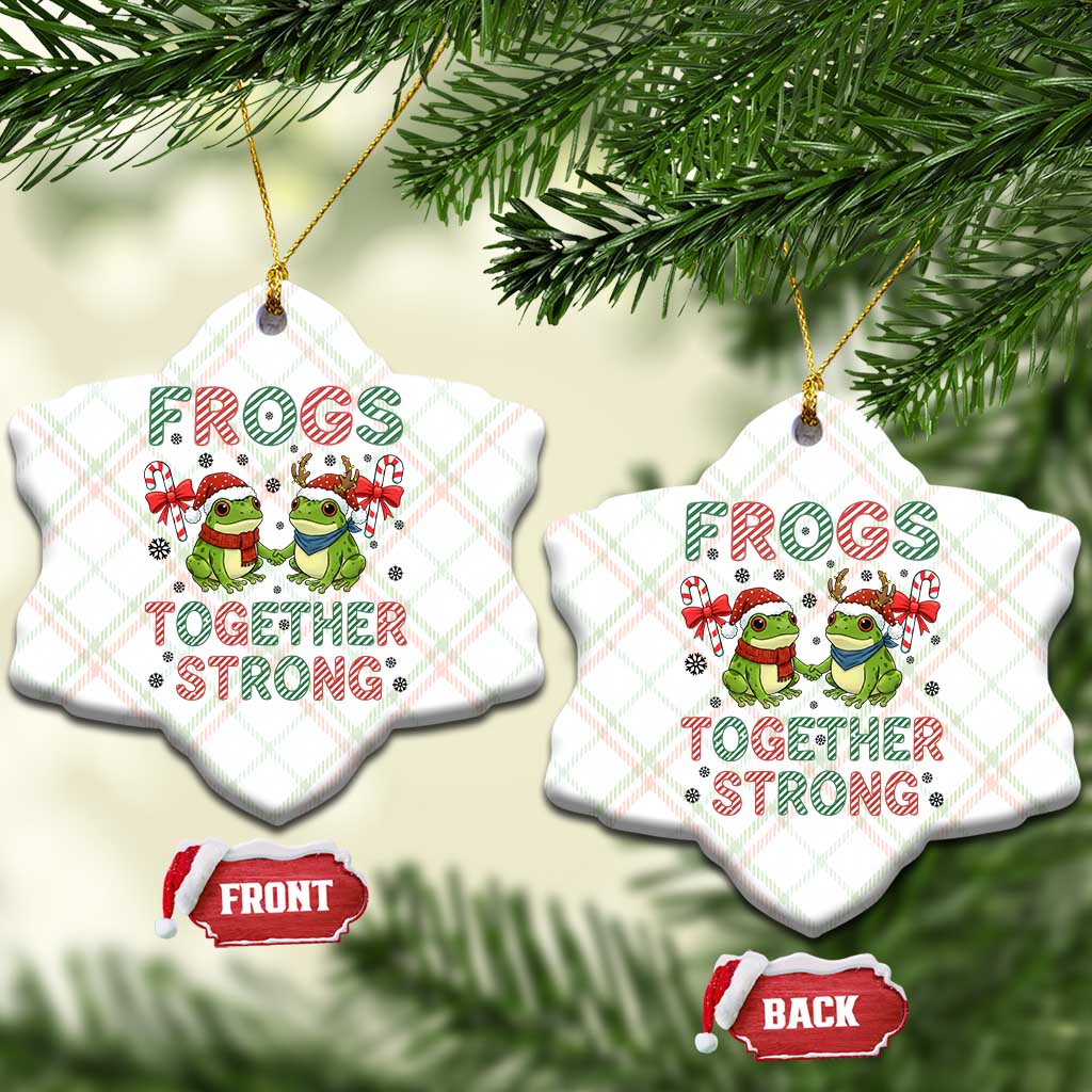 Frogs Together Strong Ceramic Ornament Funny Portland Xmas Resist Gift - Wonder Print Shop