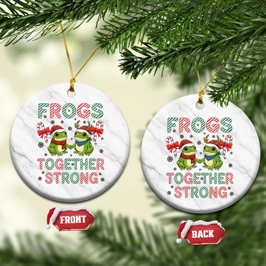 Frogs Together Strong Ceramic Ornament Funny Portland Xmas Resist Gift - Wonder Print Shop