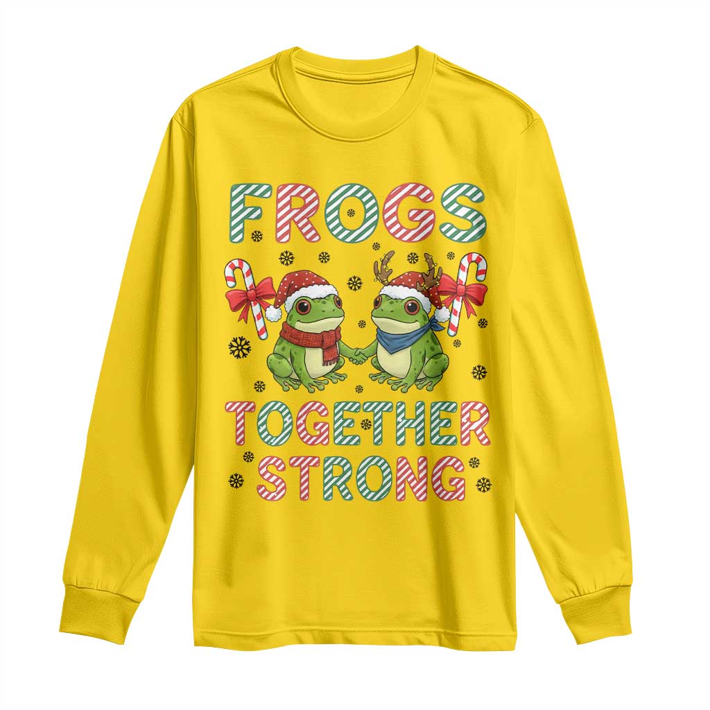 Frogs Together Strong Long Sleeve Shirt Funny Portland Christmas Resist Gift - Wonder Print Shop