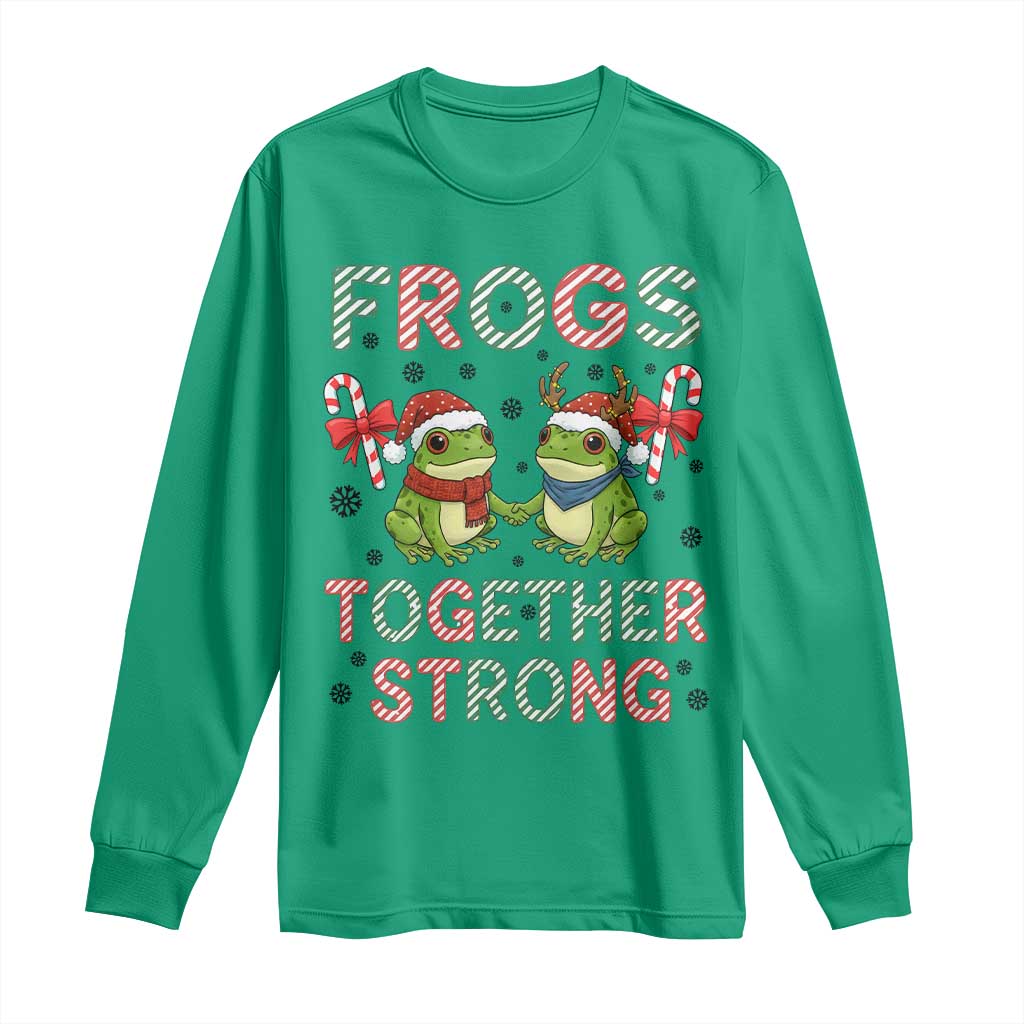 Frogs Together Strong Long Sleeve Shirt Funny Portland Christmas Resist Gift - Wonder Print Shop