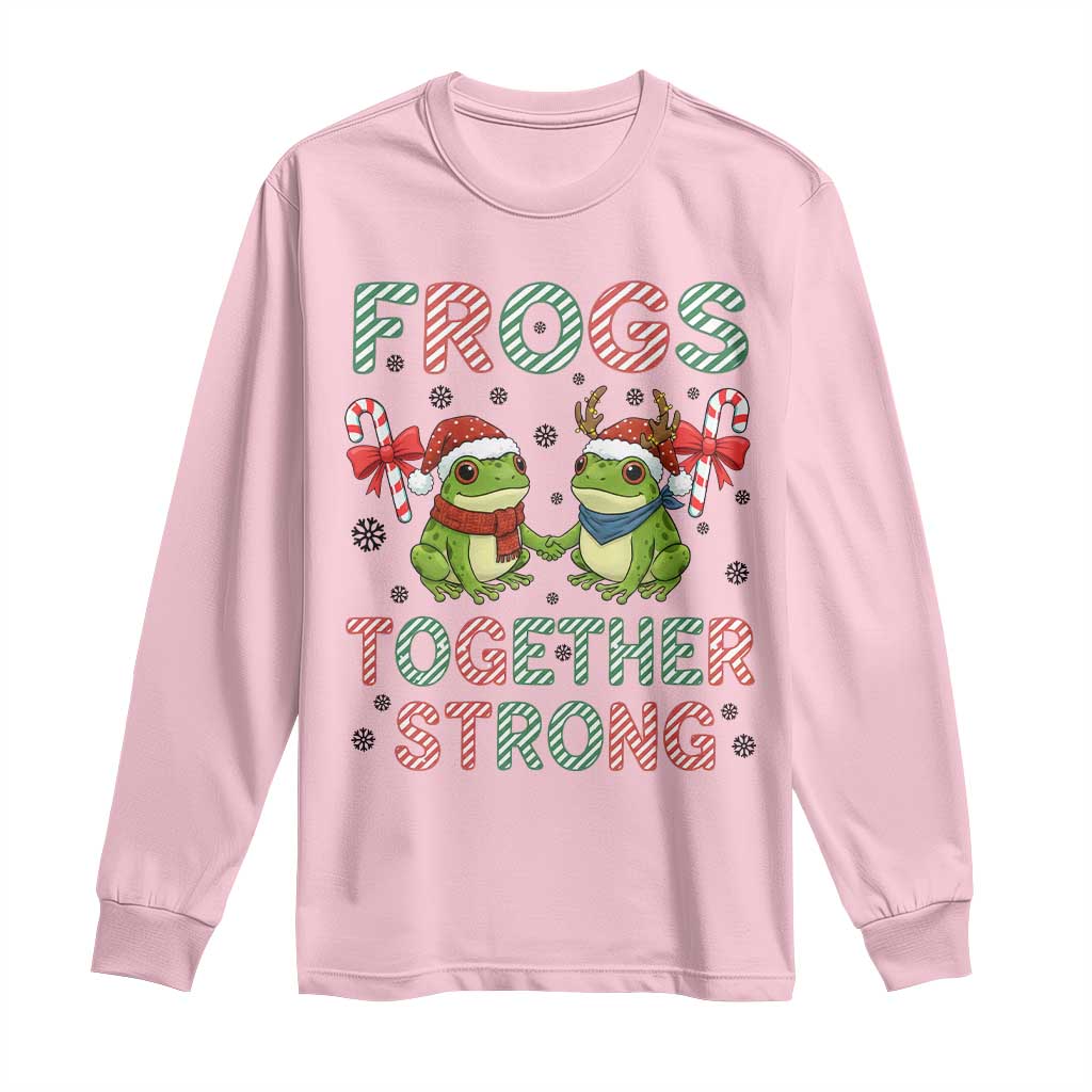 Frogs Together Strong Long Sleeve Shirt Funny Portland Christmas Resist Gift - Wonder Print Shop