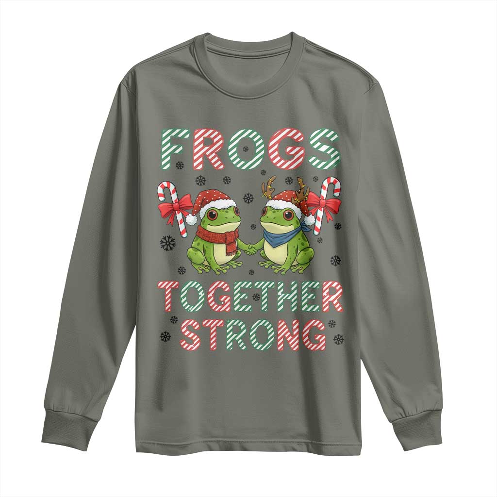 Frogs Together Strong Long Sleeve Shirt Funny Portland Christmas Resist Gift - Wonder Print Shop