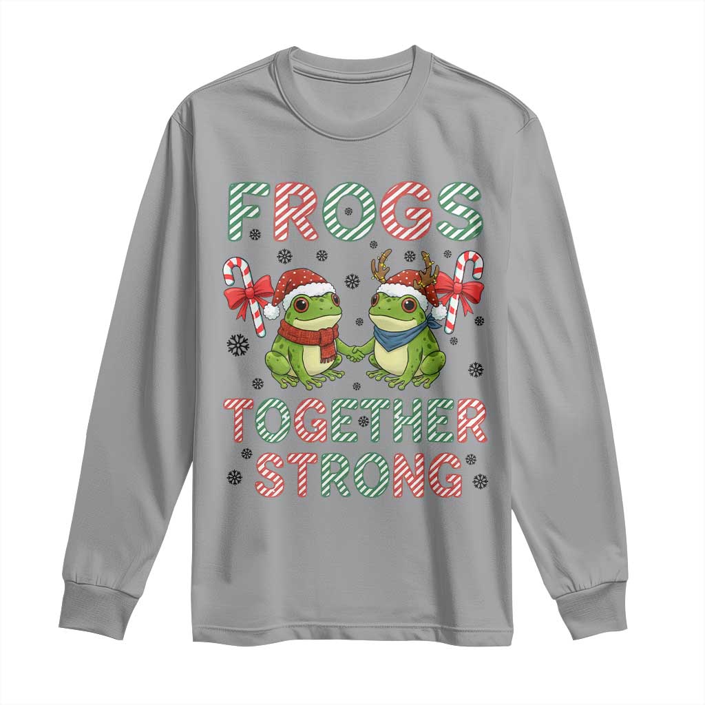 Frogs Together Strong Long Sleeve Shirt Funny Portland Christmas Resist Gift - Wonder Print Shop