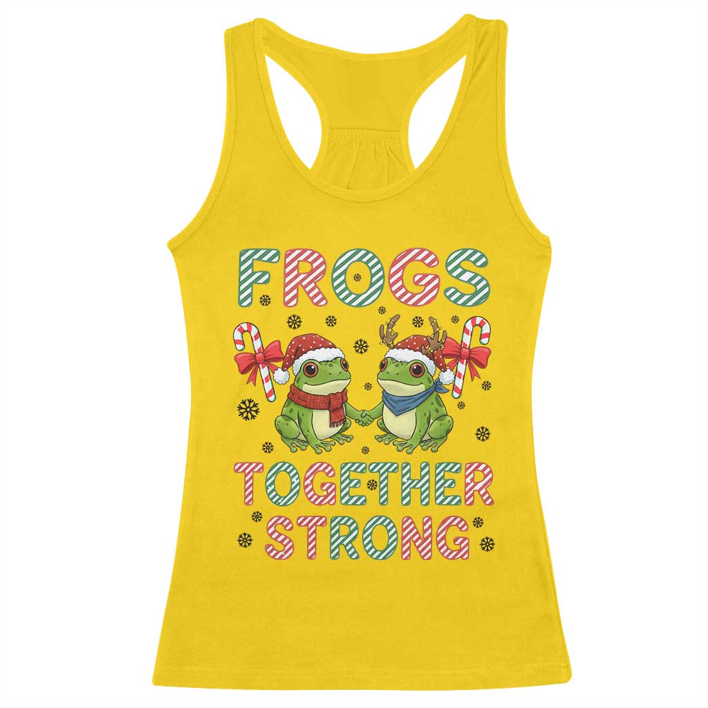 Frogs Together Strong Racerback Tank Top Funny Portland Christmas Resist Gift - Wonder Print Shop