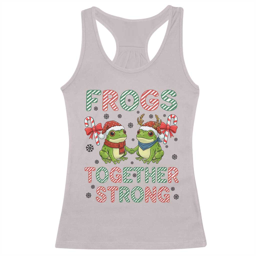 Frogs Together Strong Racerback Tank Top Funny Portland Christmas Resist Gift - Wonder Print Shop