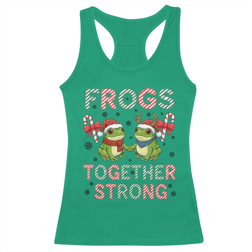 Frogs Together Strong Racerback Tank Top Funny Portland Christmas Resist Gift - Wonder Print Shop