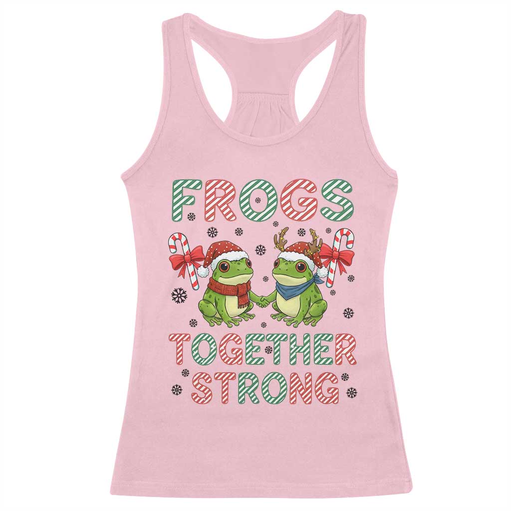 Frogs Together Strong Racerback Tank Top Funny Portland Christmas Resist Gift - Wonder Print Shop