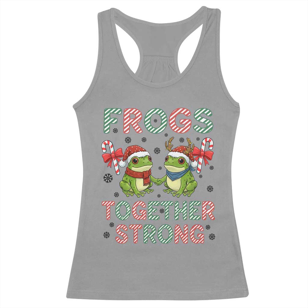 Frogs Together Strong Racerback Tank Top Funny Portland Christmas Resist Gift - Wonder Print Shop