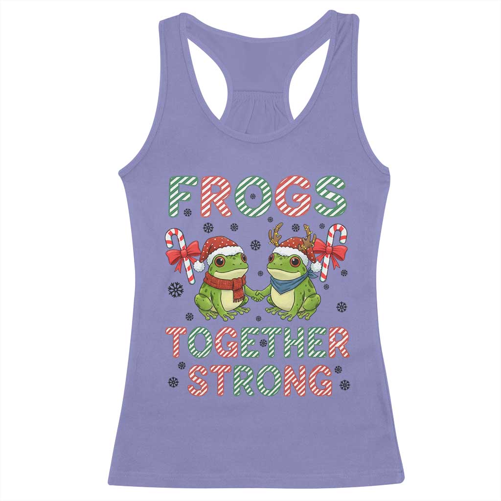 Frogs Together Strong Racerback Tank Top Funny Portland Christmas Resist Gift - Wonder Print Shop