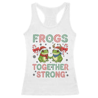 Frogs Together Strong Racerback Tank Top Funny Portland Christmas Resist Gift - Wonder Print Shop
