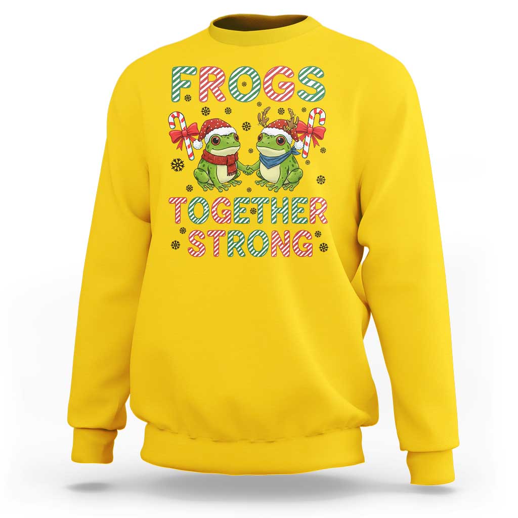Frogs Together Strong Sweatshirt Funny Portland Christmas Resist Gift - Wonder Print Shop