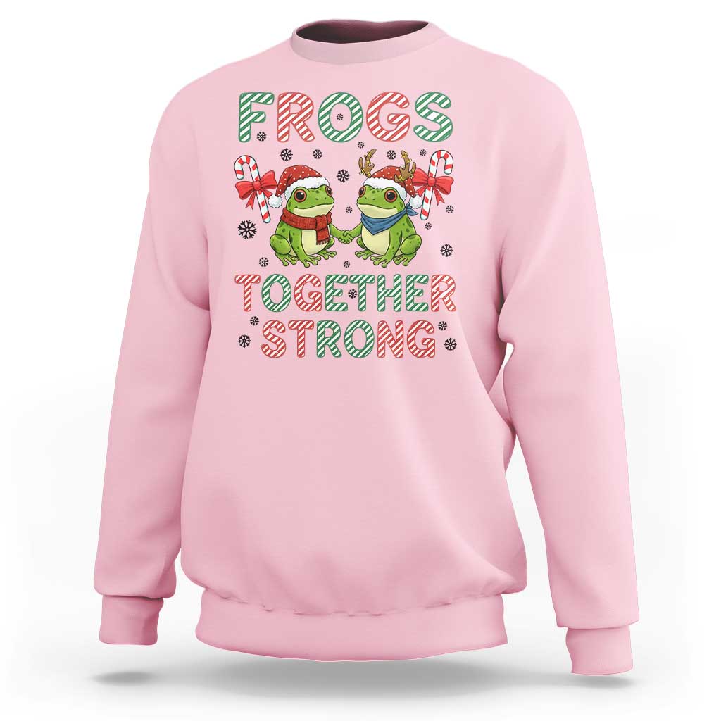 Frogs Together Strong Sweatshirt Funny Portland Christmas Resist Gift - Wonder Print Shop