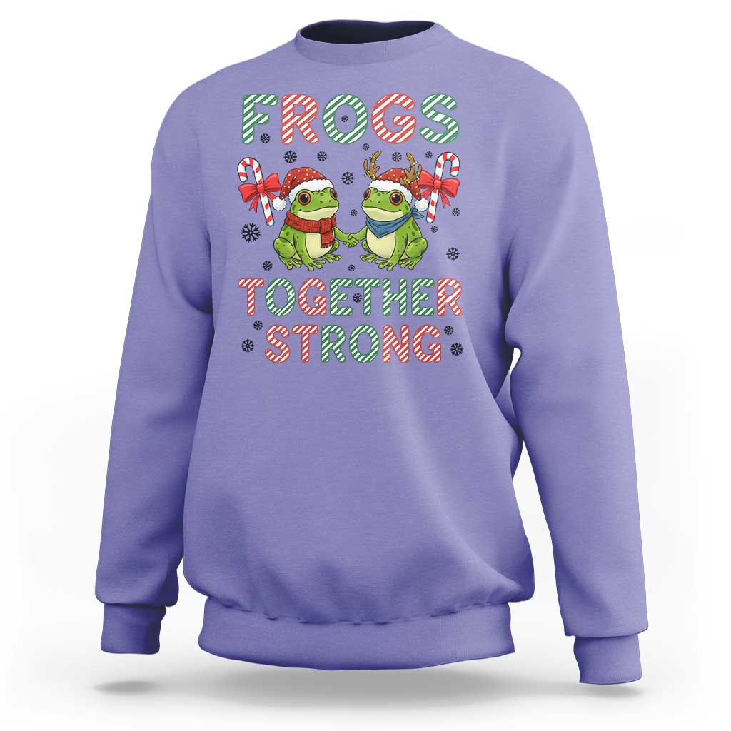 Frogs Together Strong Sweatshirt Funny Portland Christmas Resist Gift - Wonder Print Shop